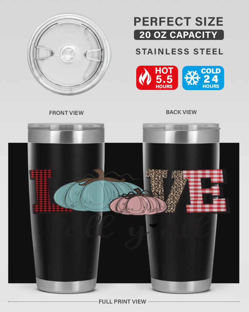 Love Fall Yall 409#- fall- Tumbler