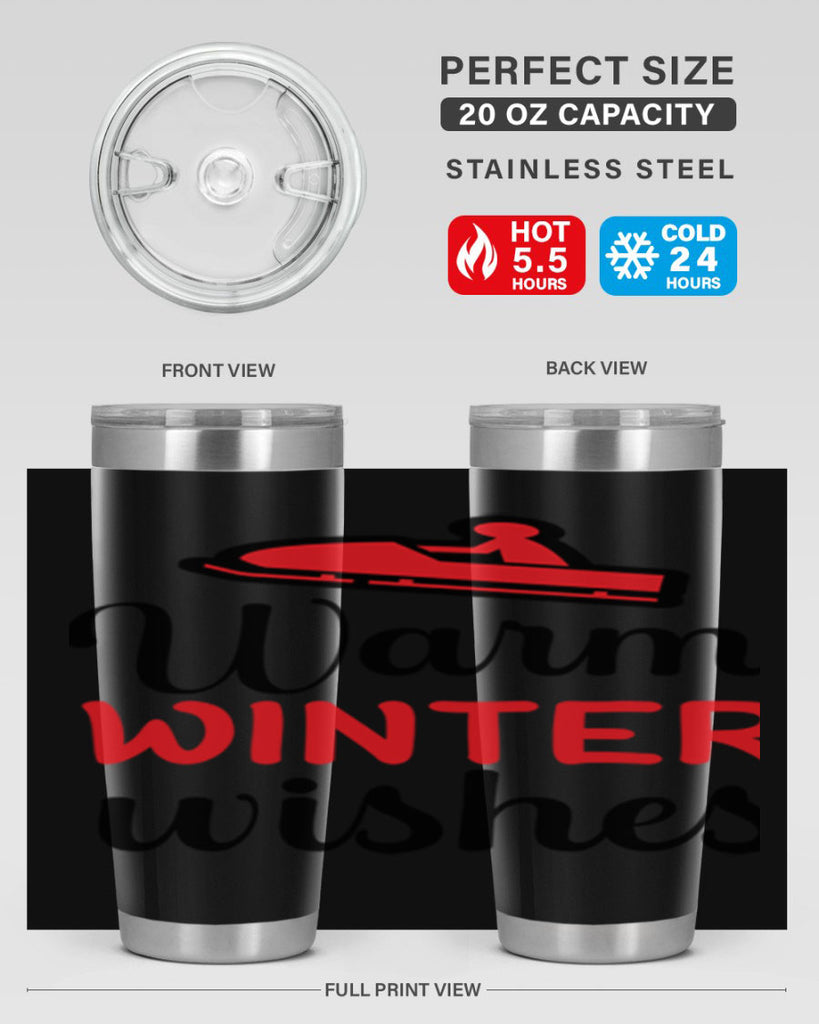 Warm winter wishes 452#- winter- Tumbler
