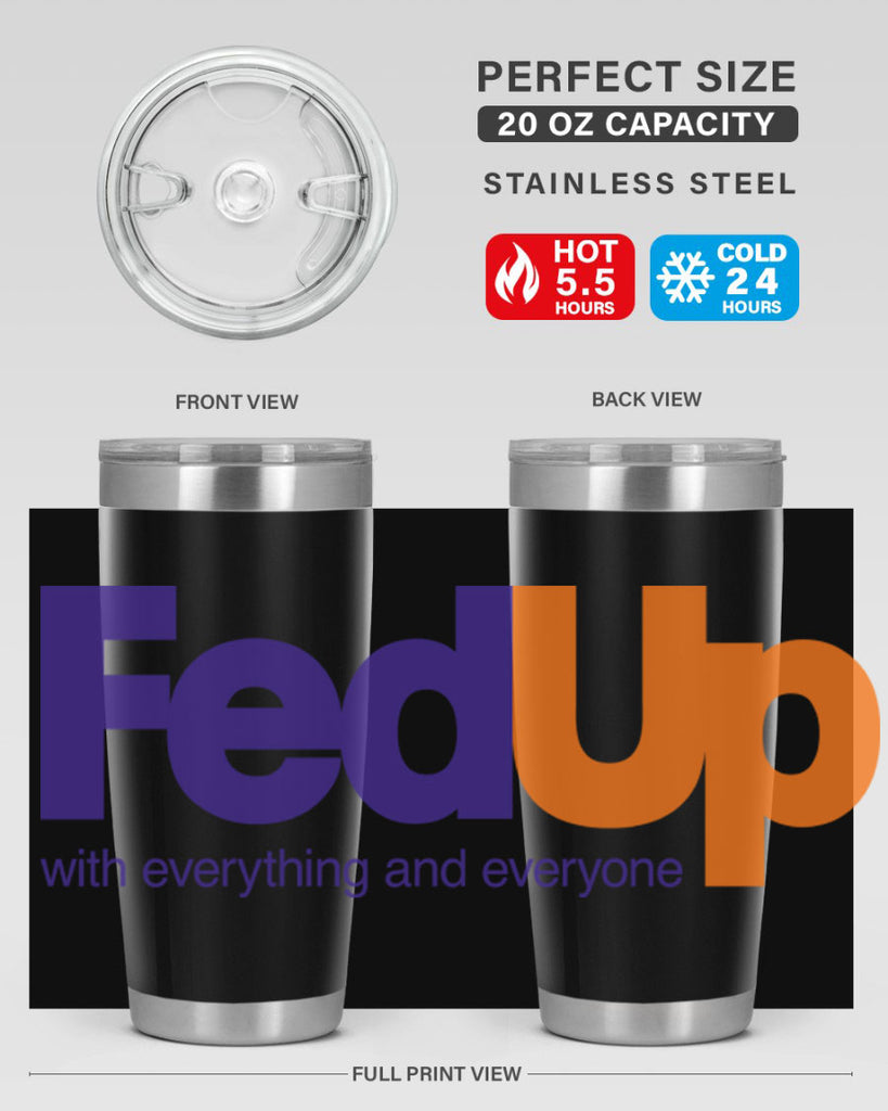 fed up 159#- black words phrases- Cotton Tank