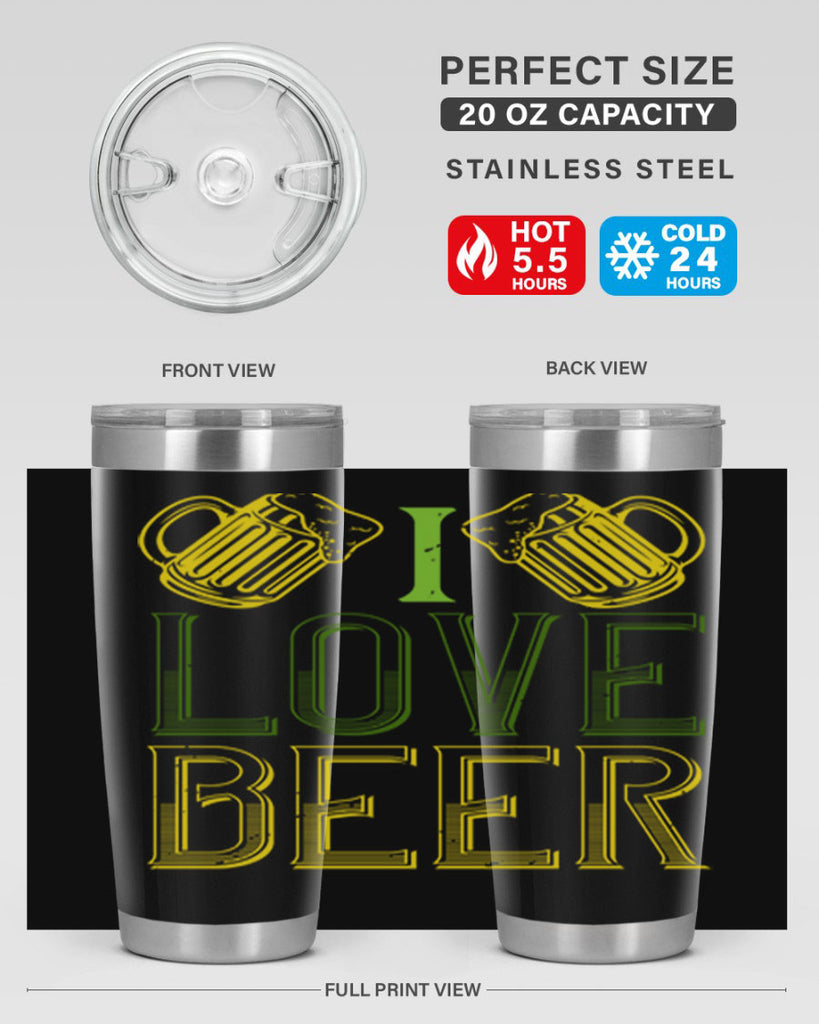 i love beer Style 134#- St Patricks Day- Tumbler