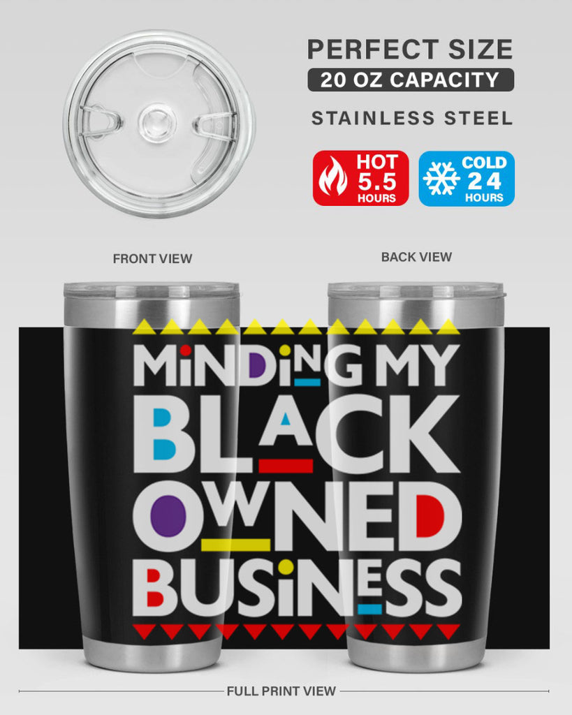 minding my black ownedbusiness 68#- black words phrases- Cotton Tank