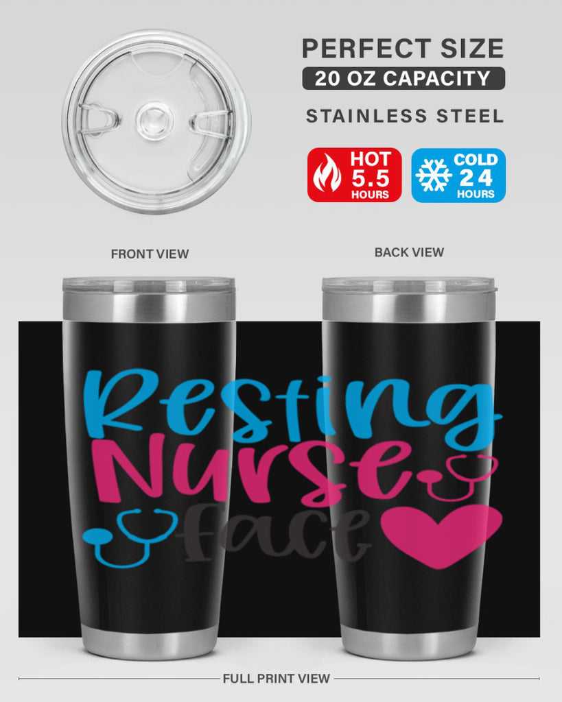 resting nurse face Style 355#- nurse- tumbler