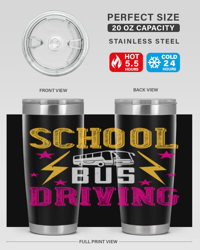 school bus driving Style 17#- bus driver- tumbler