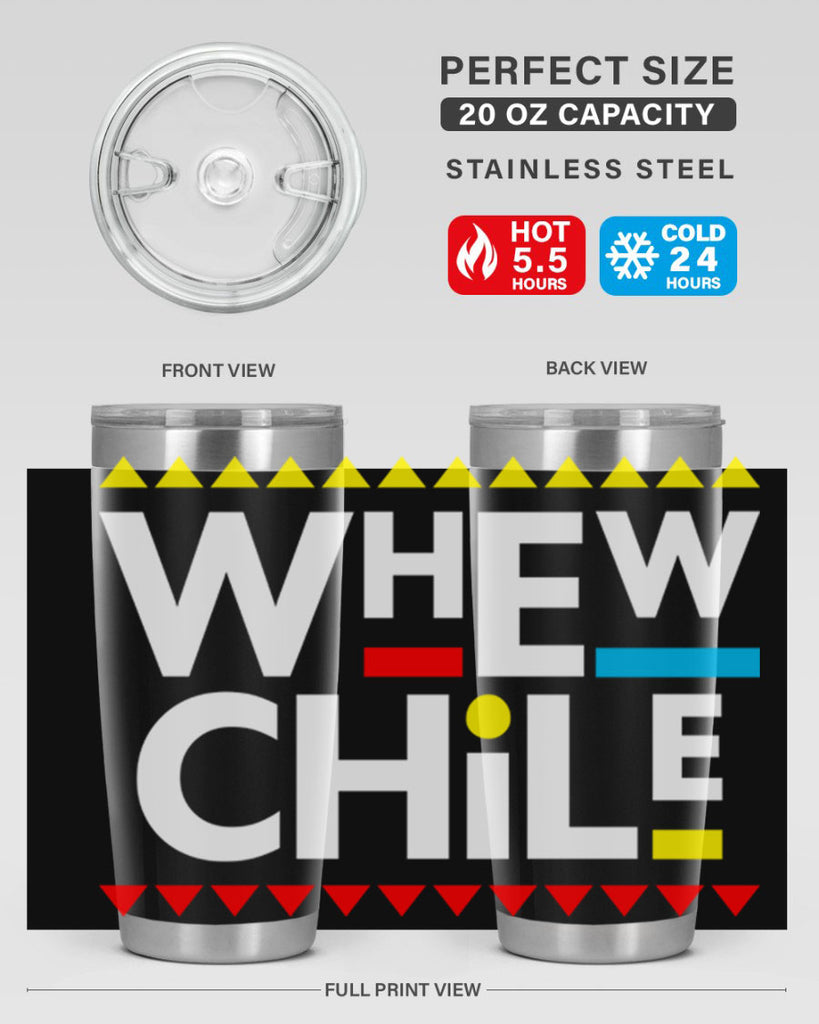 whew chile 11#- black words phrases- Cotton Tank