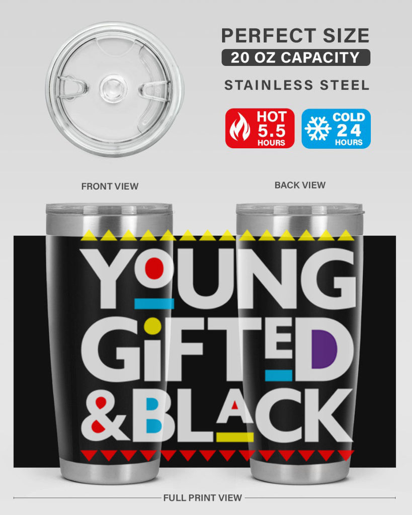 young gifted and black 2#- black words phrases- Cotton Tank