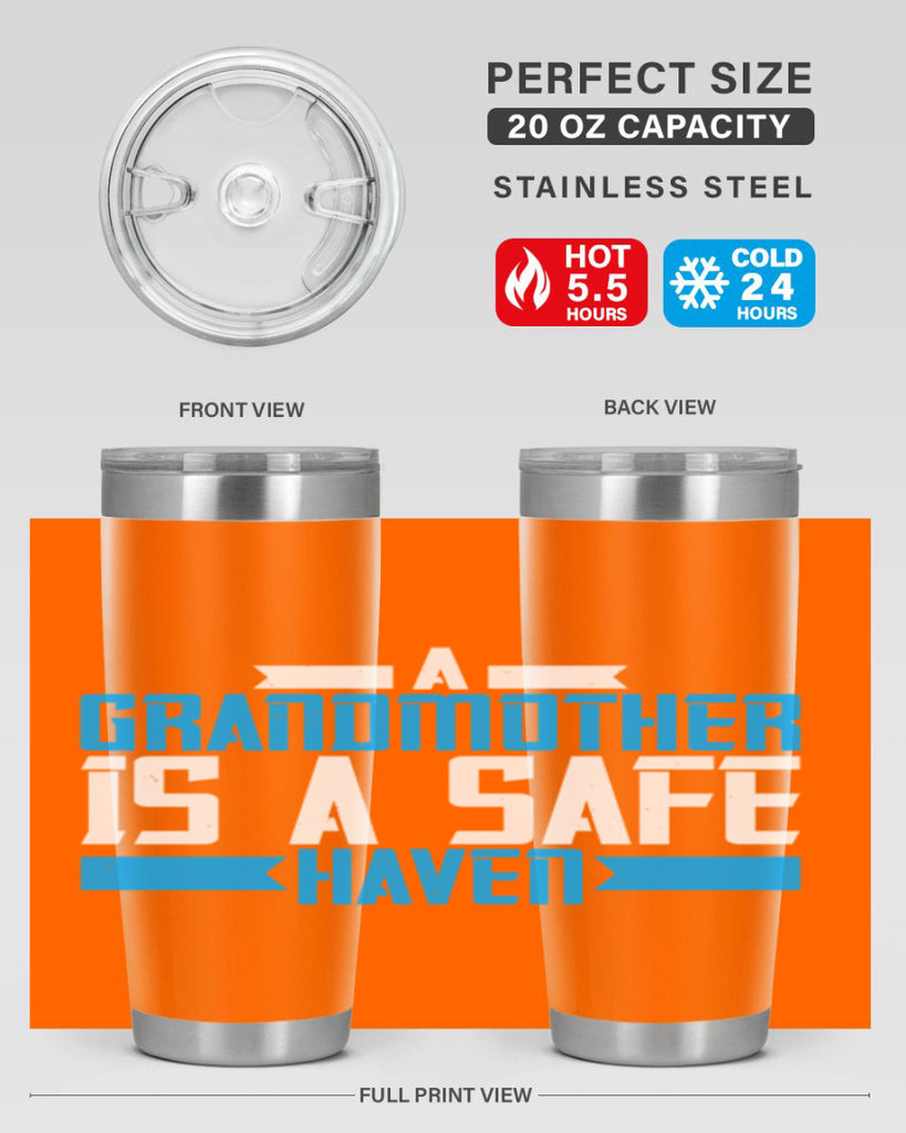 A Grandmother is a safe haven 42#- grandma - nana- Tumbler