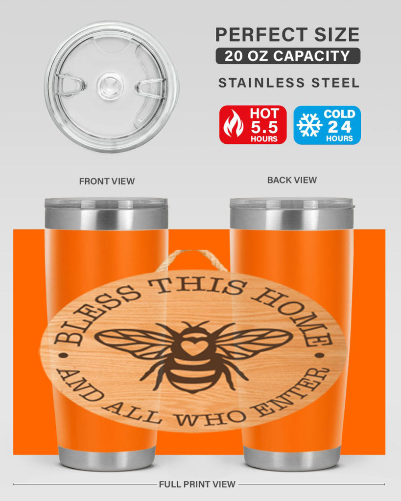 Bless this Home Bee Mockup58#- spring- Tumbler