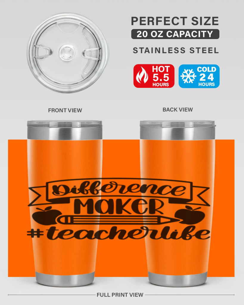 Difference Maker Teacher Life Style 78#- teacher- tumbler