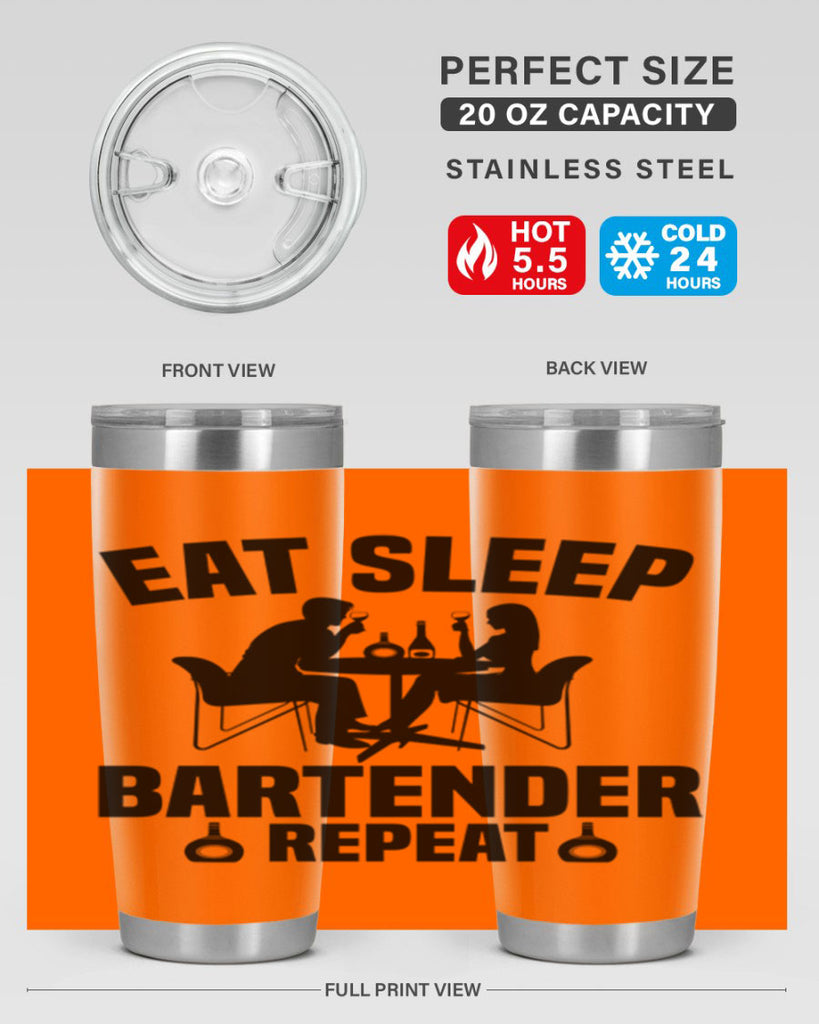 Eat sleep Style 3#- bartender- tumbler