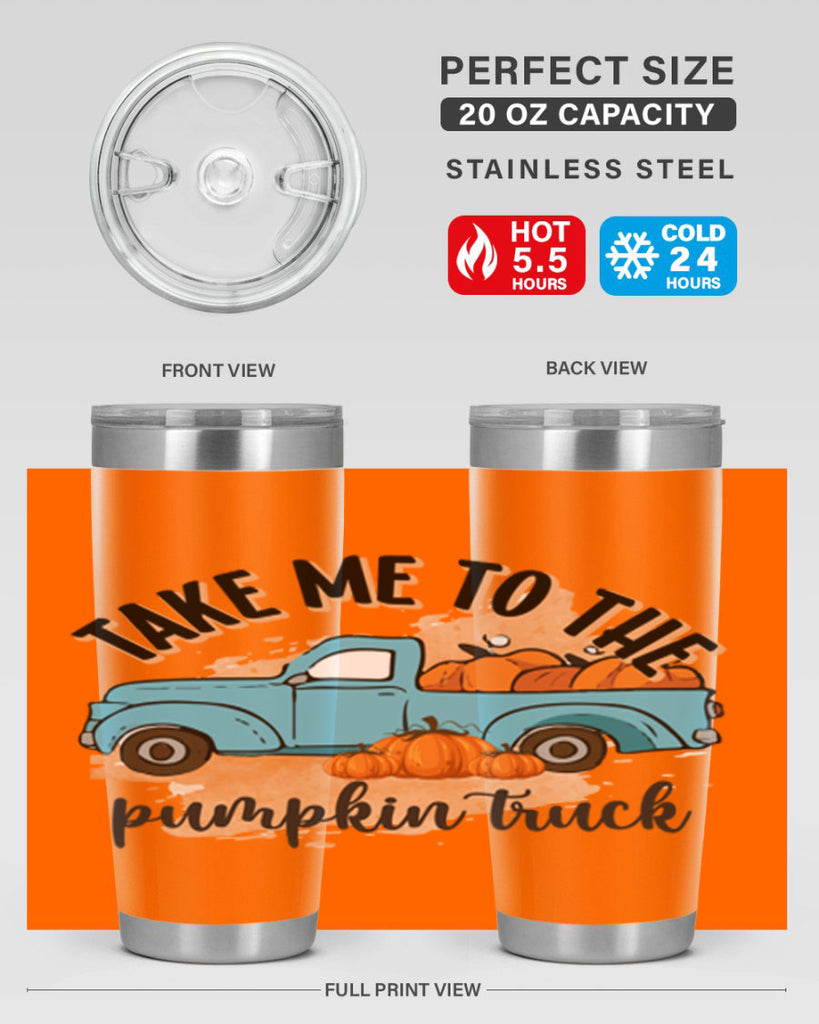Fall Pumpkin Truck 128#- fall- Tumbler