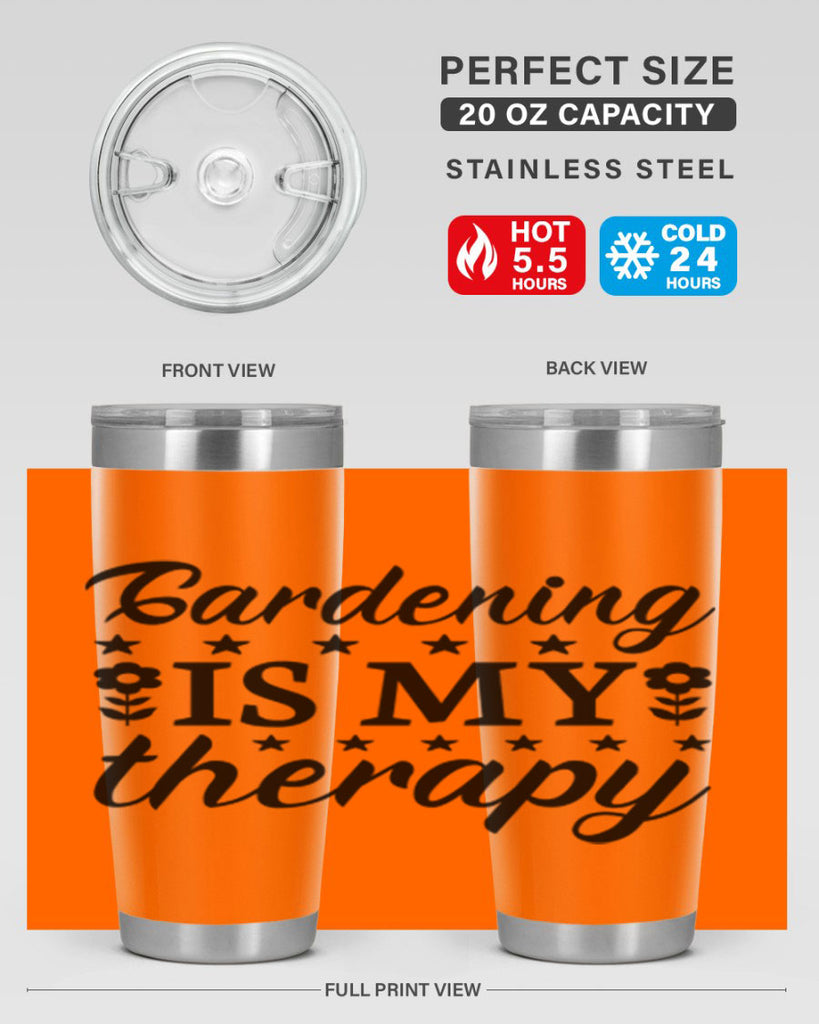 Gardening is my therapy  146#- spring- Tumbler