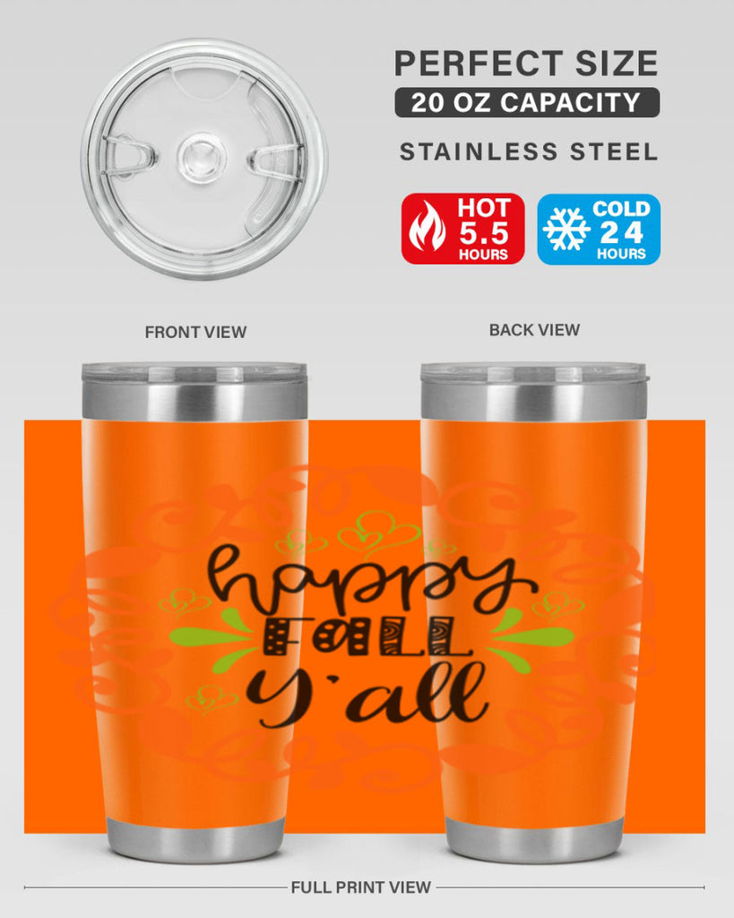 Happy Fall Y all 227#- fall- Tumbler