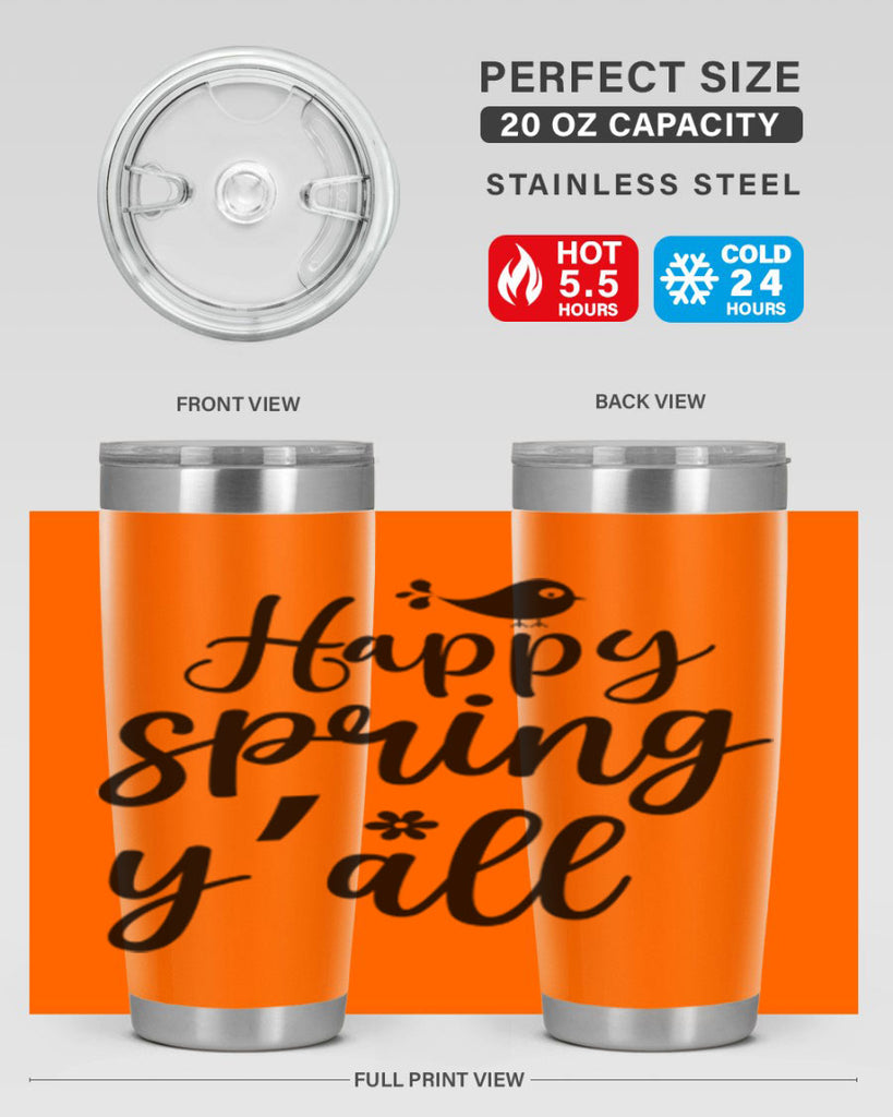 Happy Spring Y'all 167#- spring- Tumbler