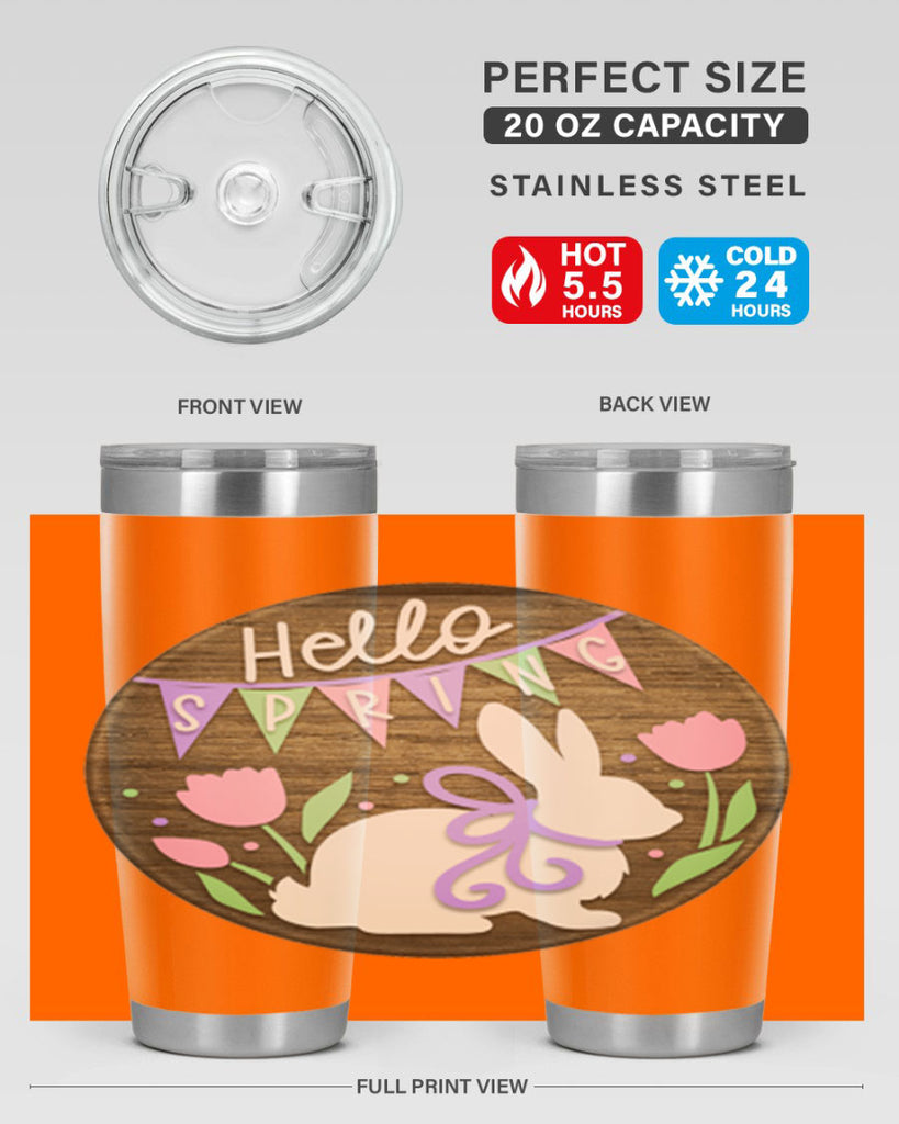 Hello spring bunny Mockup190#- spring- Tumbler