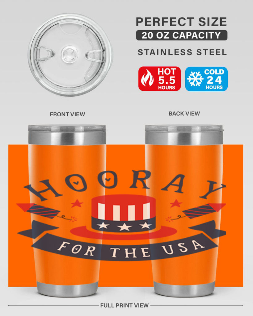 Hooray for the usa Style 42#- Fourt Of July- Tumbler