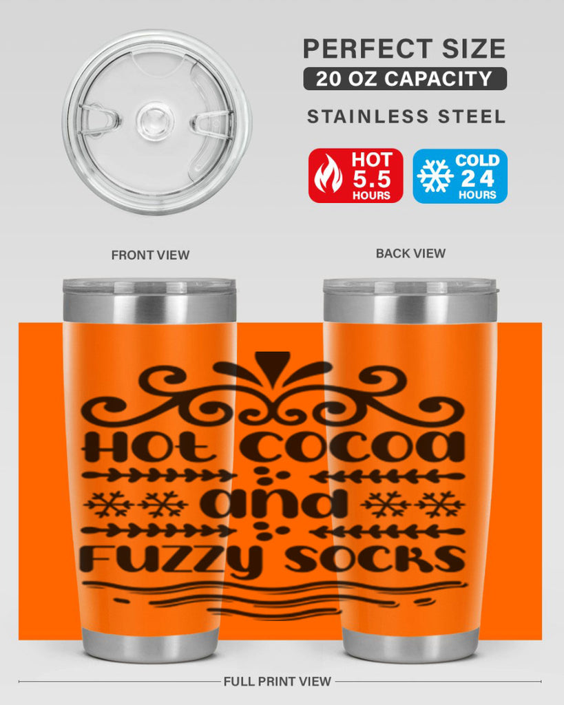 Hot Cocoa and Fuzzy Socks 219#- winter- Tumbler