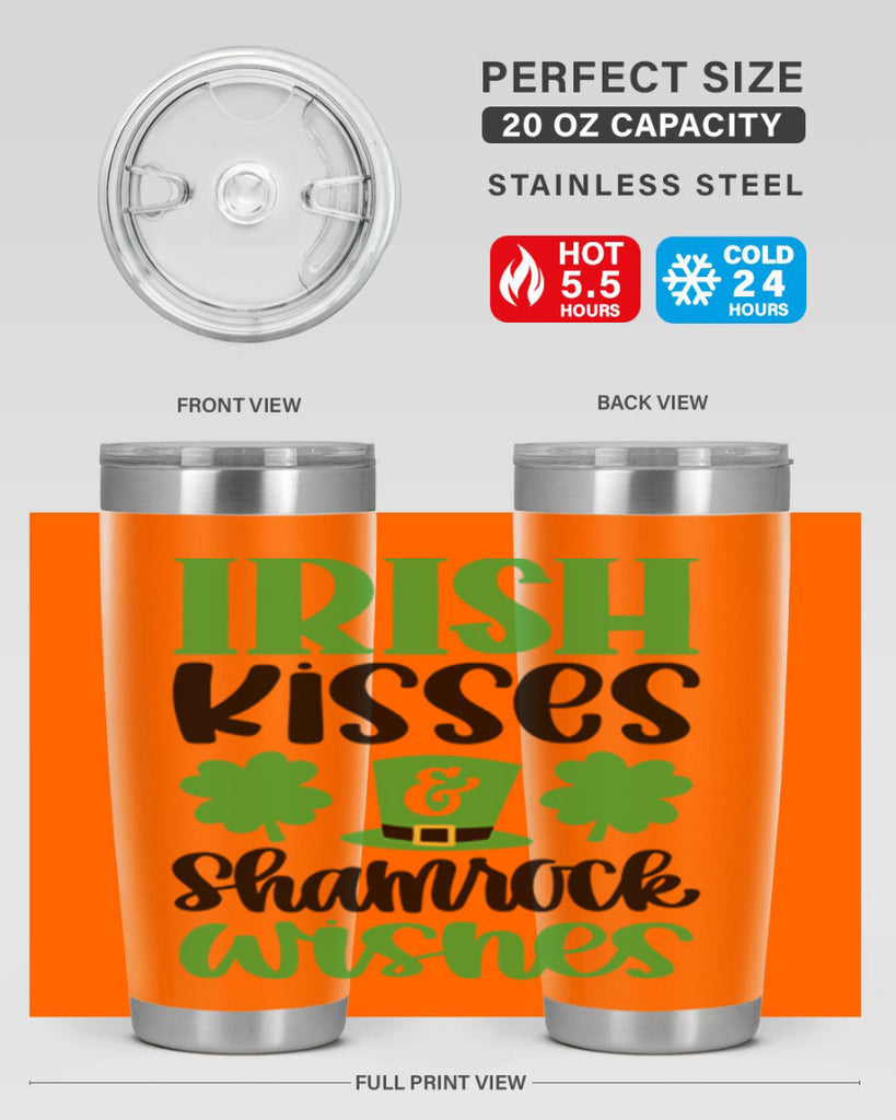 Irish Kisses Shamrock Wishes Style 81#- St Patricks Day- Tumbler