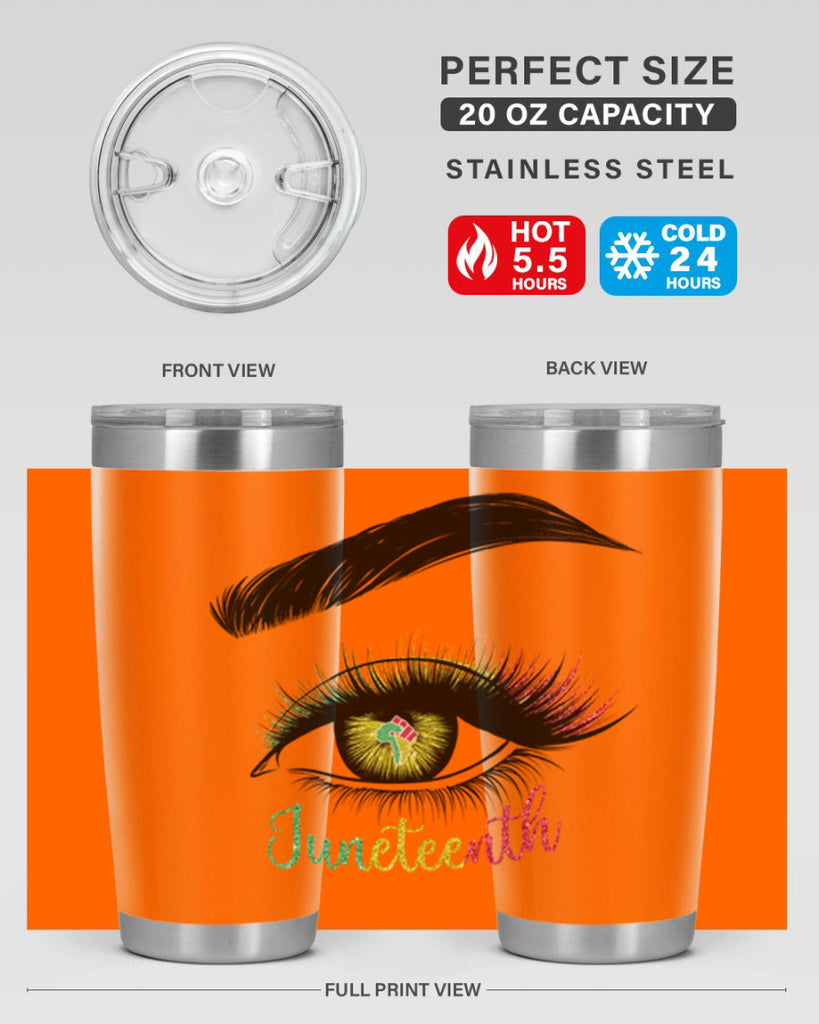 Juneteenth 1865 GirlS Eye 3#- Juneteenth- tumbler