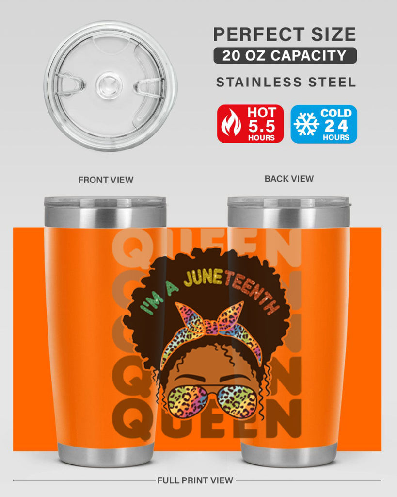 Juneteenth Queen Swag Black Melanin Png 26#- Juneteenth- tumbler