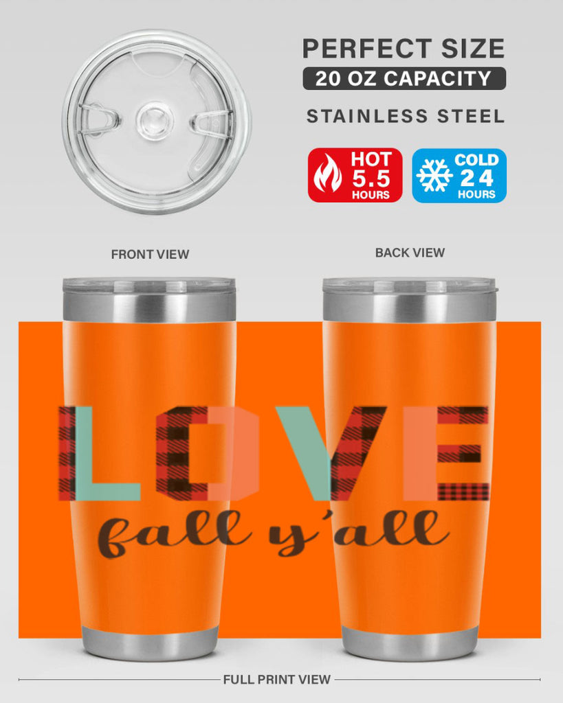 Love fall yall 411#- fall- Tumbler