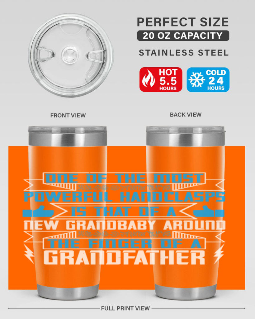 One of the most powerful handclasps is that of a new grandbaby 71#- grandpa - papa- Tumbler