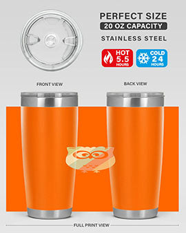 Owl Retro Style Vintage A TurtleRabbit 15#- owl- Tumblers