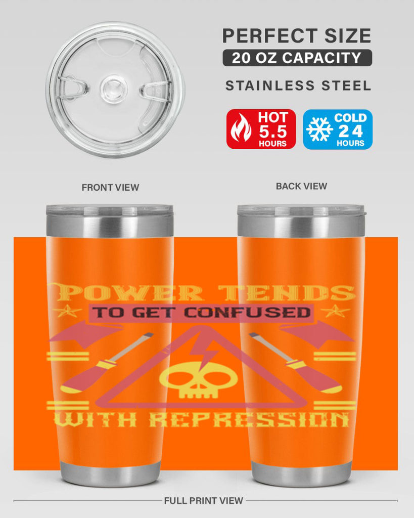 Power tends to get confused with repression Style 17#- electrician- tumbler