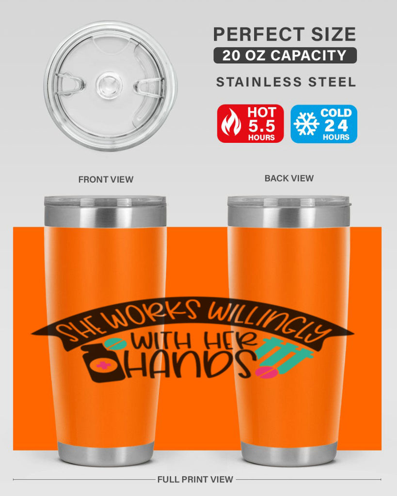 She Works Willingly With Her Hands Style Style 40#- nurse- tumbler