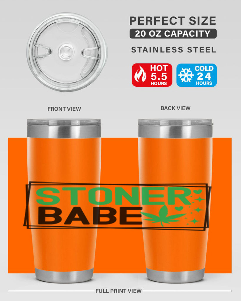 Stoner Babe 258#- marijuana- Tumbler