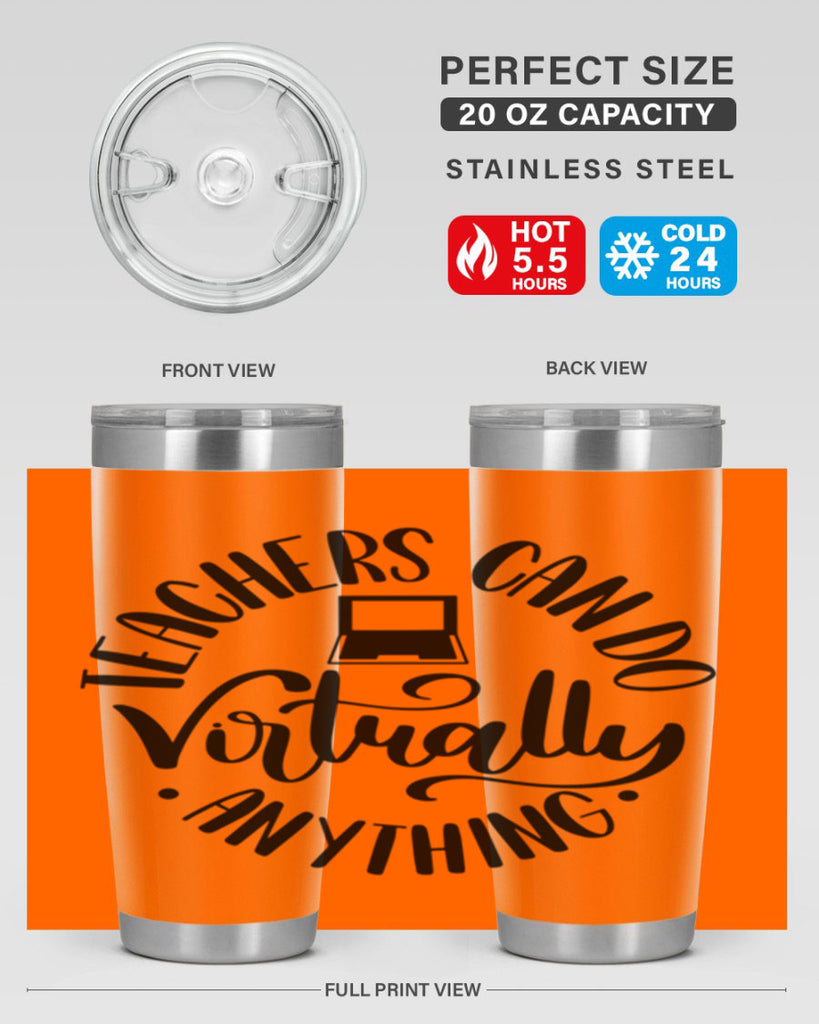 Teachers Can Do Anything Virtually Style 46#- teacher- tumbler