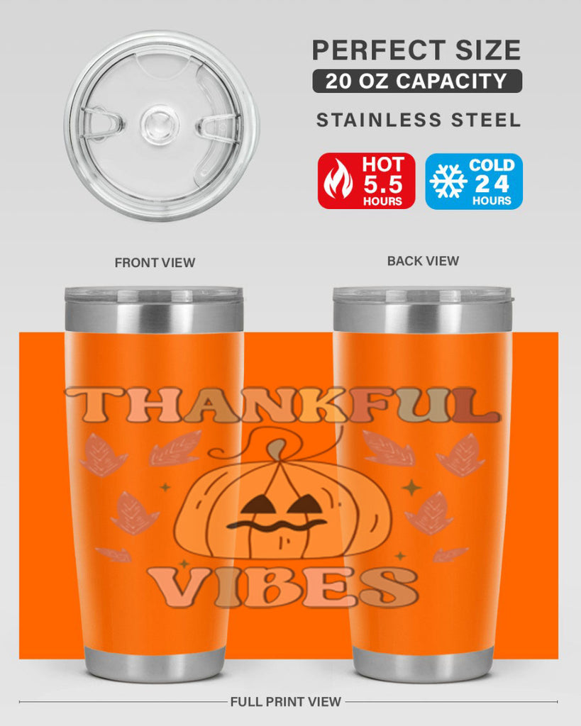 Thankful Vibes 607#- fall- Tumbler