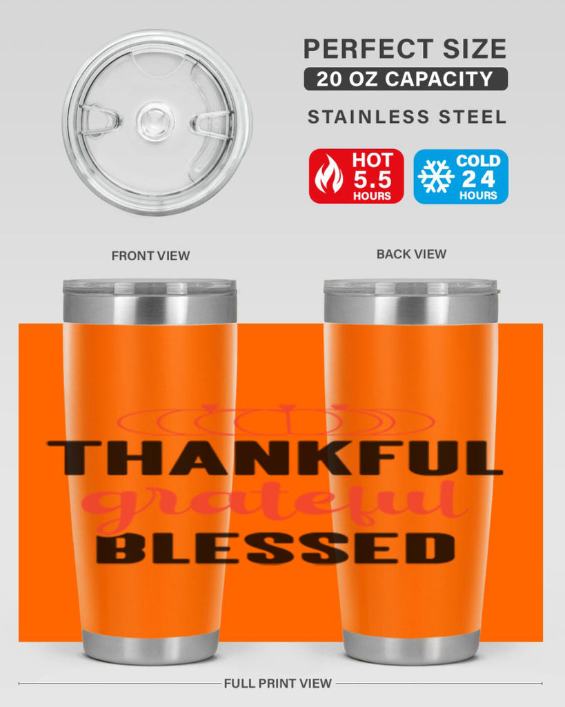 Thankful grateful blessed 603#- fall- Tumbler