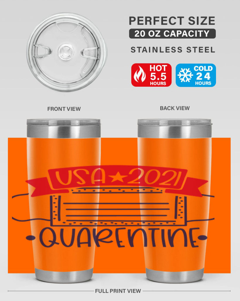 USA Quarentine Style 183#- Fourt Of July- Tumbler