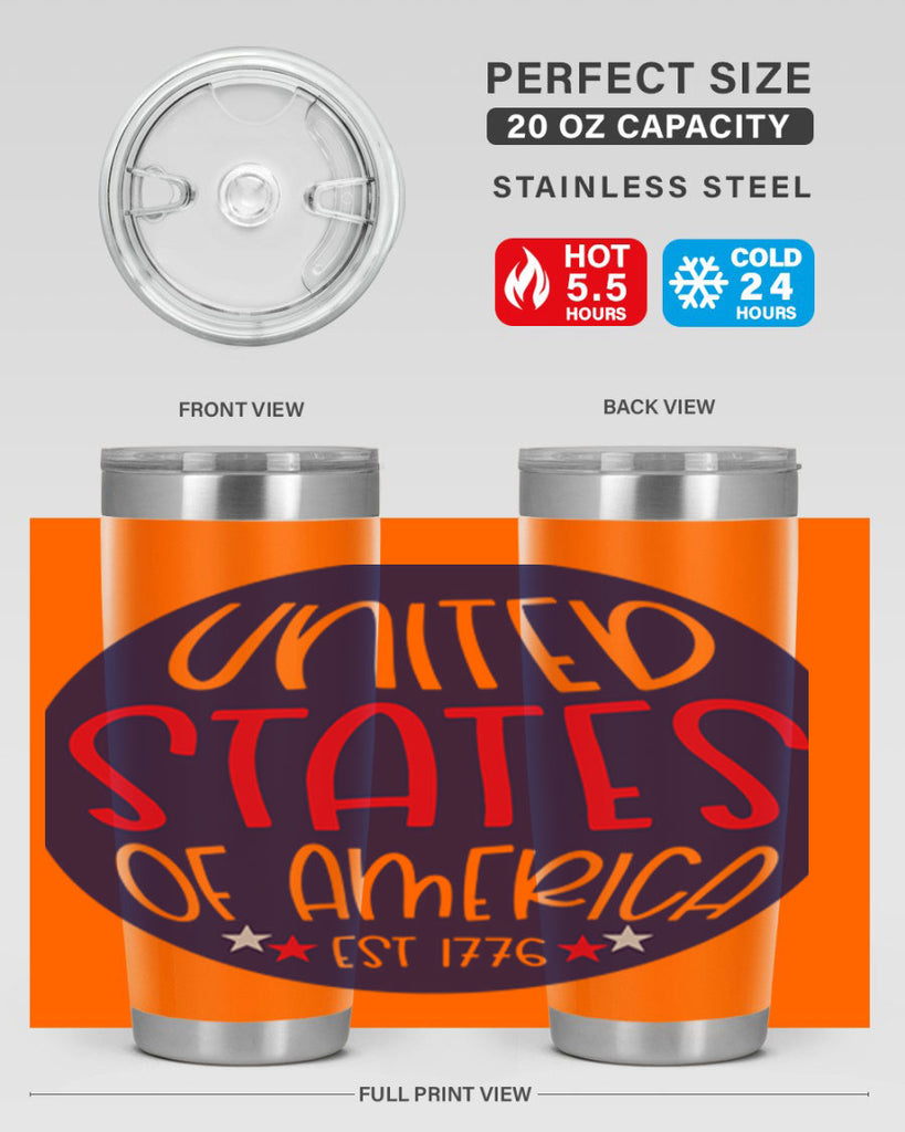 United States Of America Est Style 176#- Fourt Of July- Tumbler