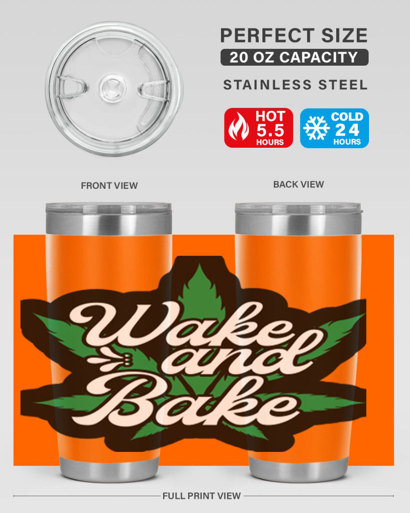 Wake and bake 273#- marijuana- Tumbler
