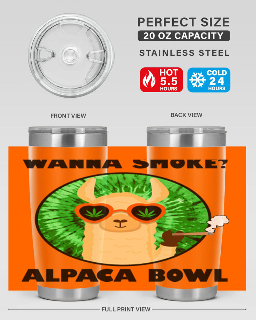 Wanna Smoke Alpaca Bowl 276#- marijuana- Tumbler