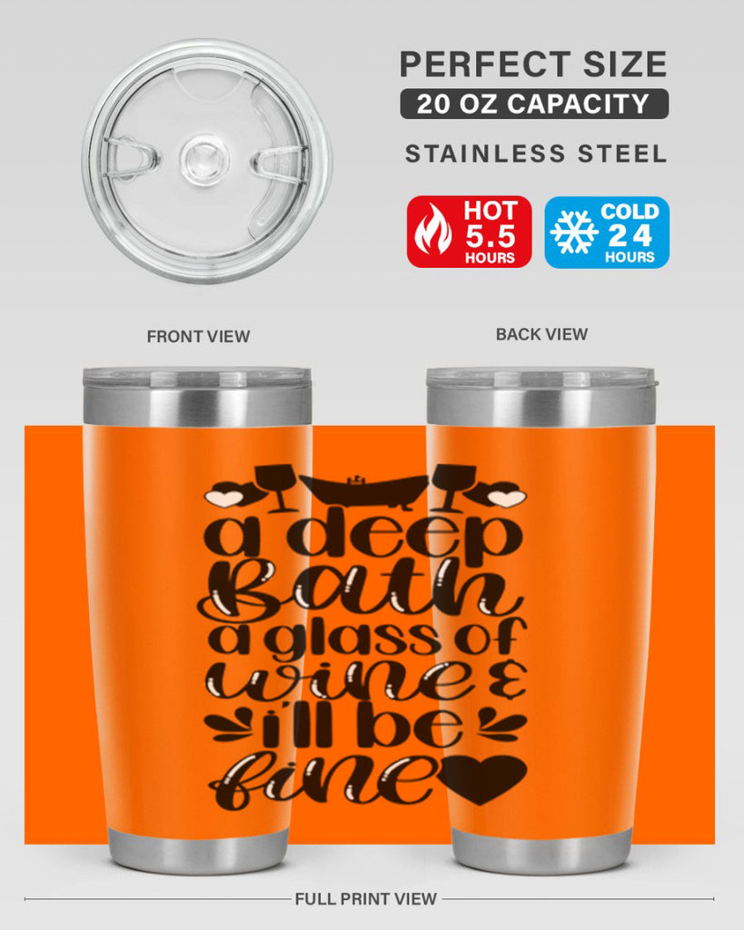 a deep bath a glass 48#- bathroom- Tumbler