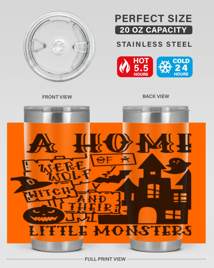 a home of a were wolf witch and their little monsters 96#- halloween- Tumbler