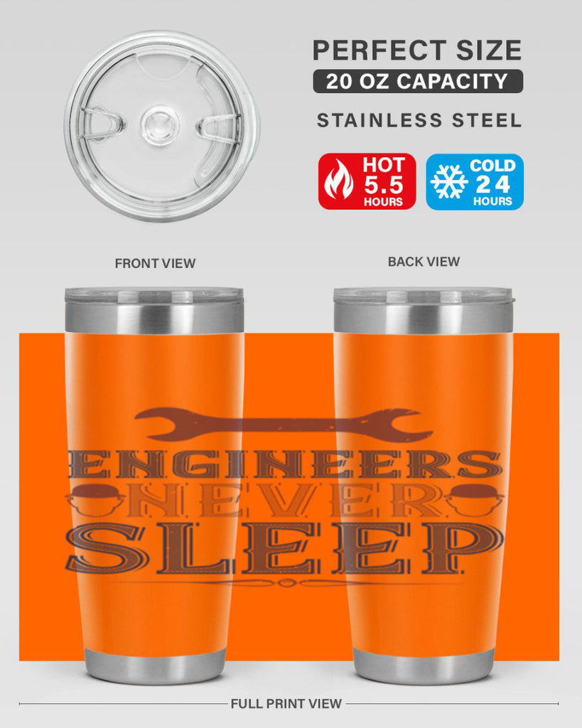 engineers never sleep Style 57#- engineer- tumbler