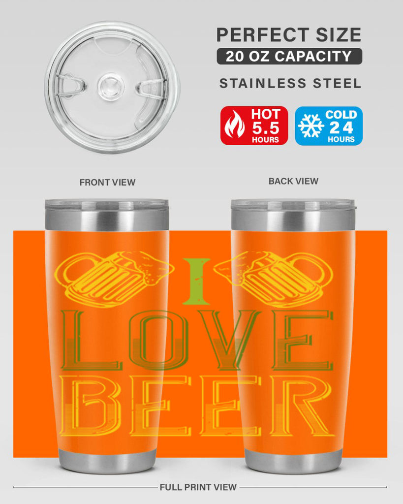 i love beer Style 134#- St Patricks Day- Tumbler
