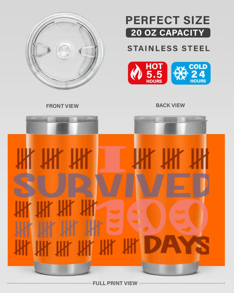 i survived 100 days 13#- 100 days of school- Tumbler