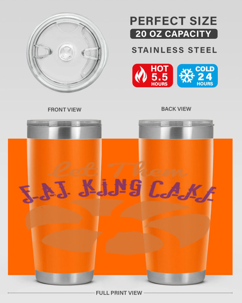 let them eat king cake 50#- mardi gras- Tumbler
