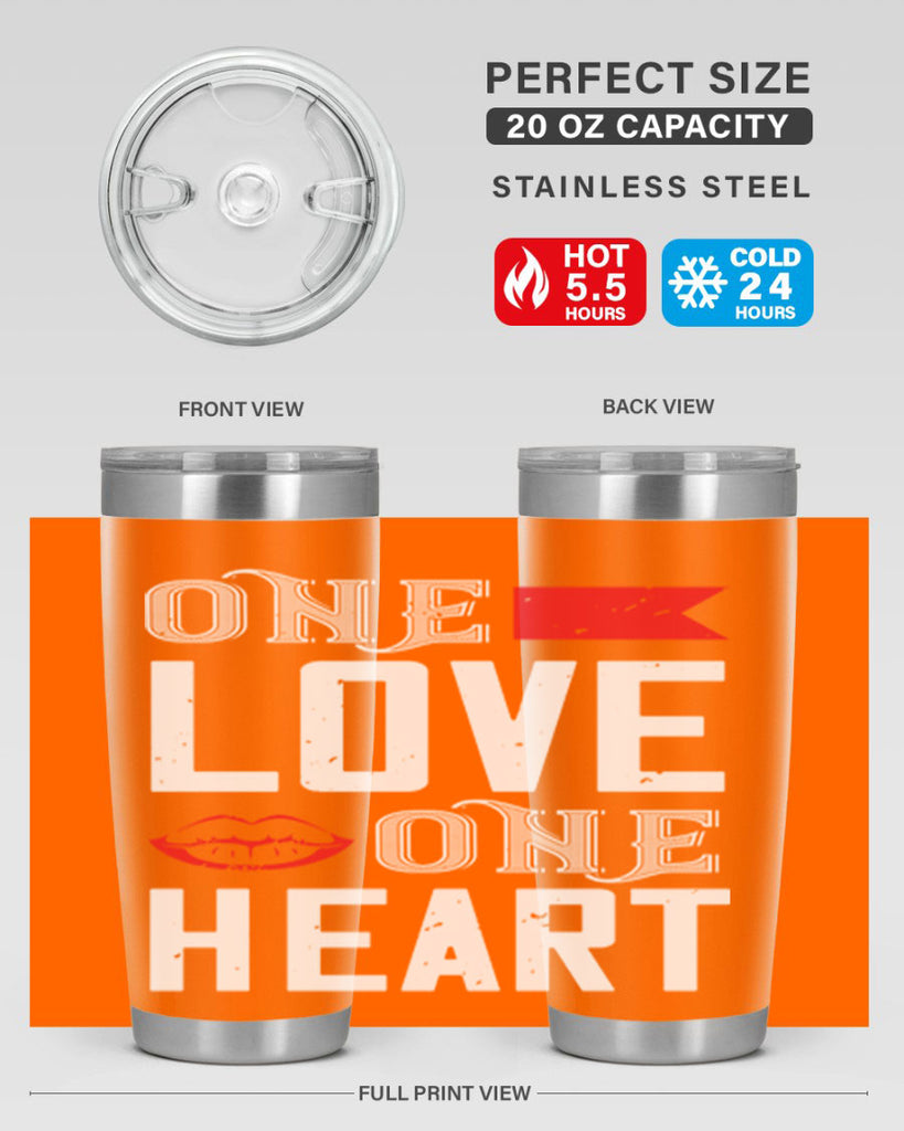 one love one heart 32#- valentines day- Tumbler