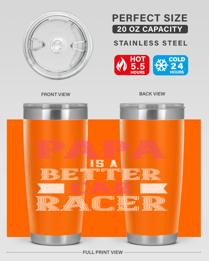 papa is a better car bacer 19#- grandpa - papa- Tumbler