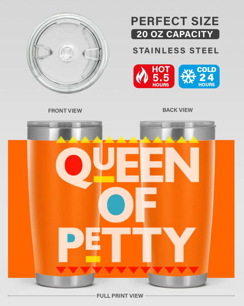 queen ofpetty 48#- black words phrases- Cotton Tank