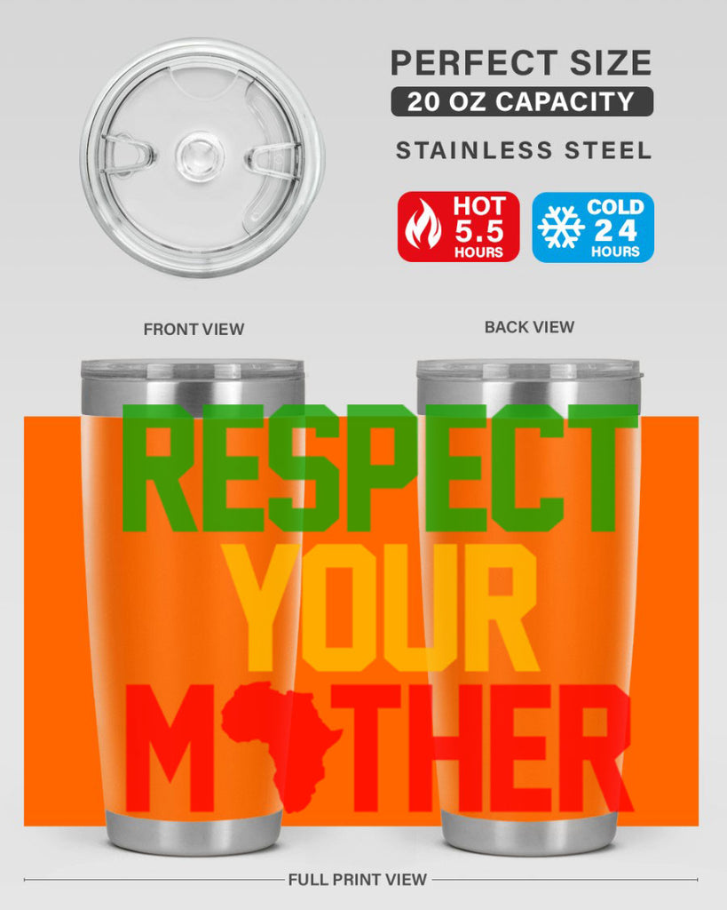 respect your mother 43#- black words phrases- Cotton Tank