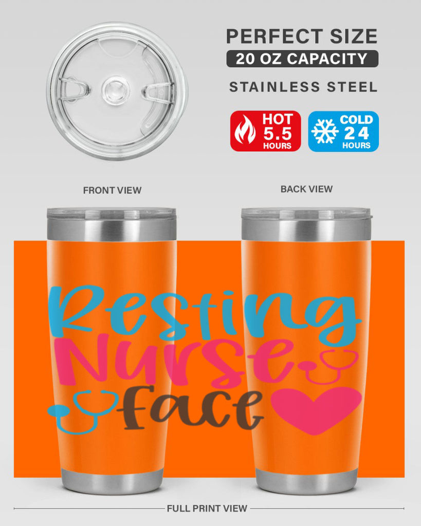resting nurse face Style 355#- nurse- tumbler