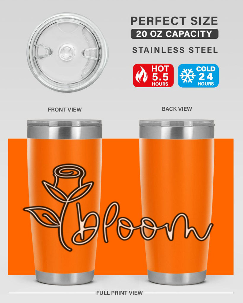 rosebud bloom outline399#- spring- Tumbler