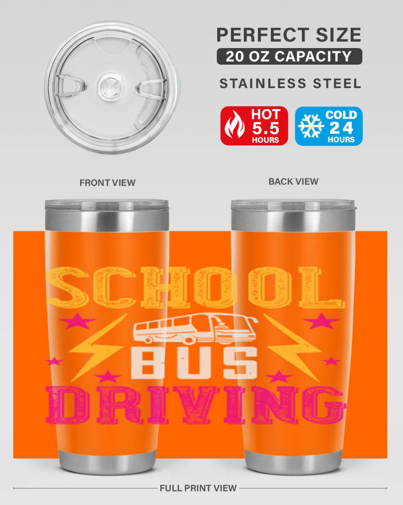 school bus driving Style 17#- bus driver- tumbler