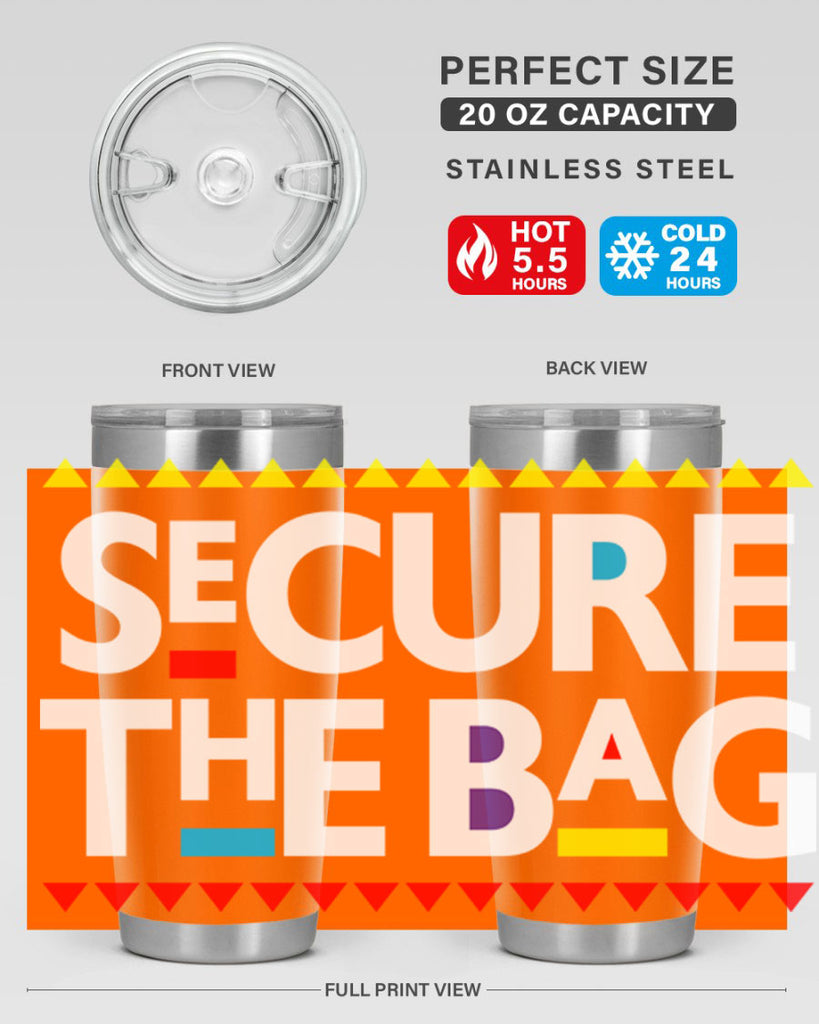 secure the bag 39#- black words phrases- Cotton Tank